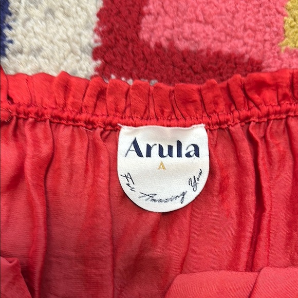 Arula Red Ruffle Strap Top - Picture 2 of 3